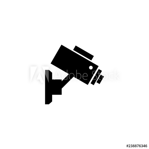 500x500 Security Camera Vector Icon Security Camera Sign On White