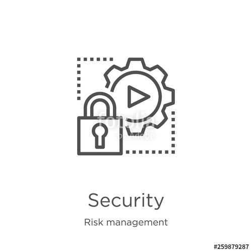 500x500 Security Icon Vector From Risk Management Collection Thin Line