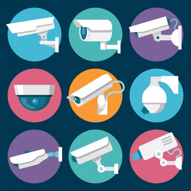 626x626 Security Cameras Vector Free Download