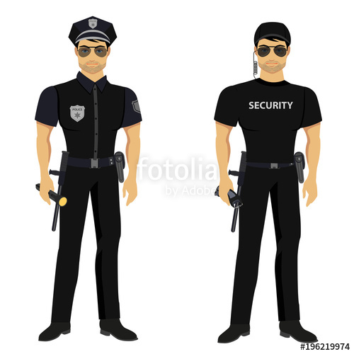 500x500 Security And Police Guards Isolated Stock Image And Royalty Free