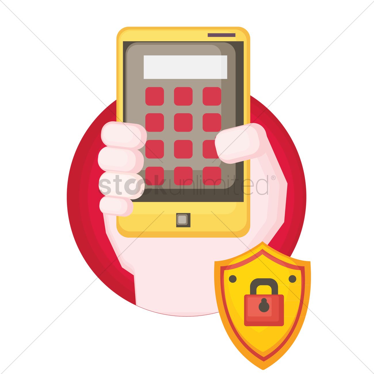 1300x1300 Login Security Device Vector Image