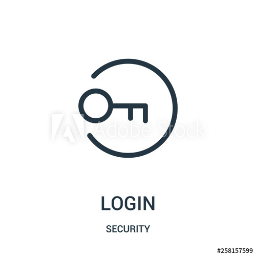 500x500 Logn Vector From Security Collection Thin Line Login