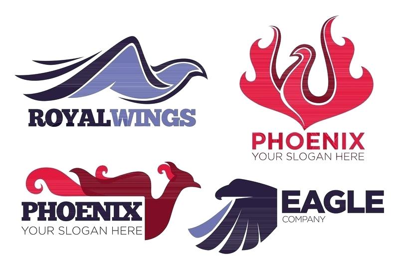 800x559 Phoenix Bird Or Fantasy Eagle Logo Stock Vector Security Company