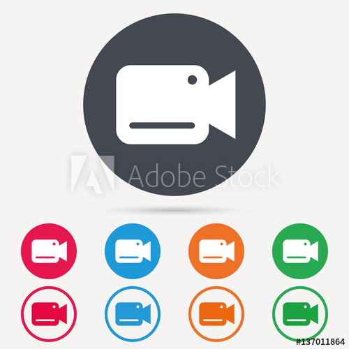 Video Camera Icon Film Recording Cam Symbol Security Monitoring 500x500 Video Camera Icon Film Recording Cam Symbol Security Monitoring