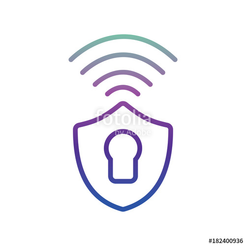 500x500 Security Icons Lock Wireless Illustration Networks Stock Image