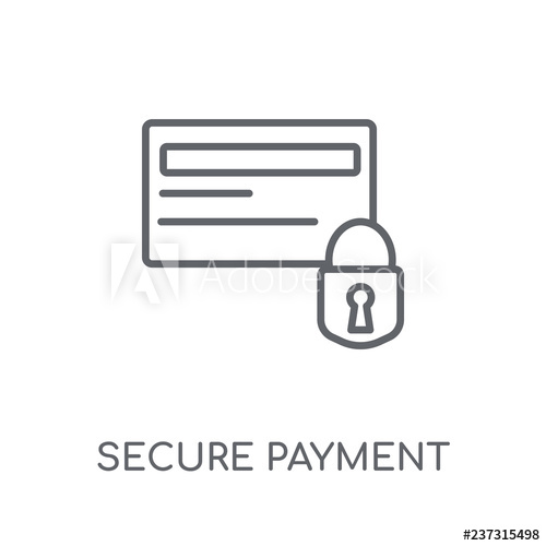 500x500 Secure Payment Linear Icon Modern Outline Secure Payment Logo