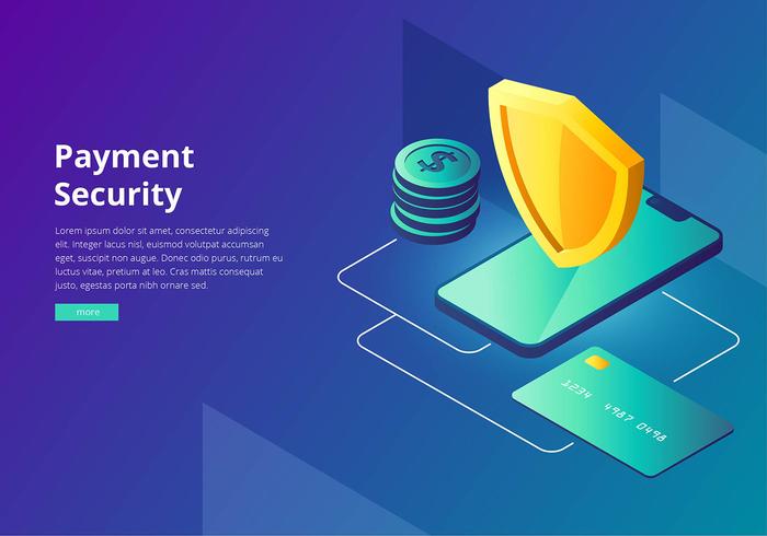 700x490 Cyber Security Payment Interface Template Vector