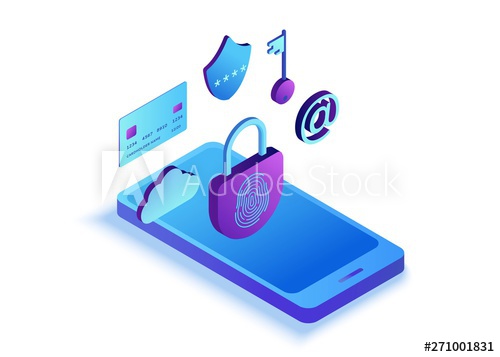 500x357 Data Protection Concept, Cyber Security Isometric Vector