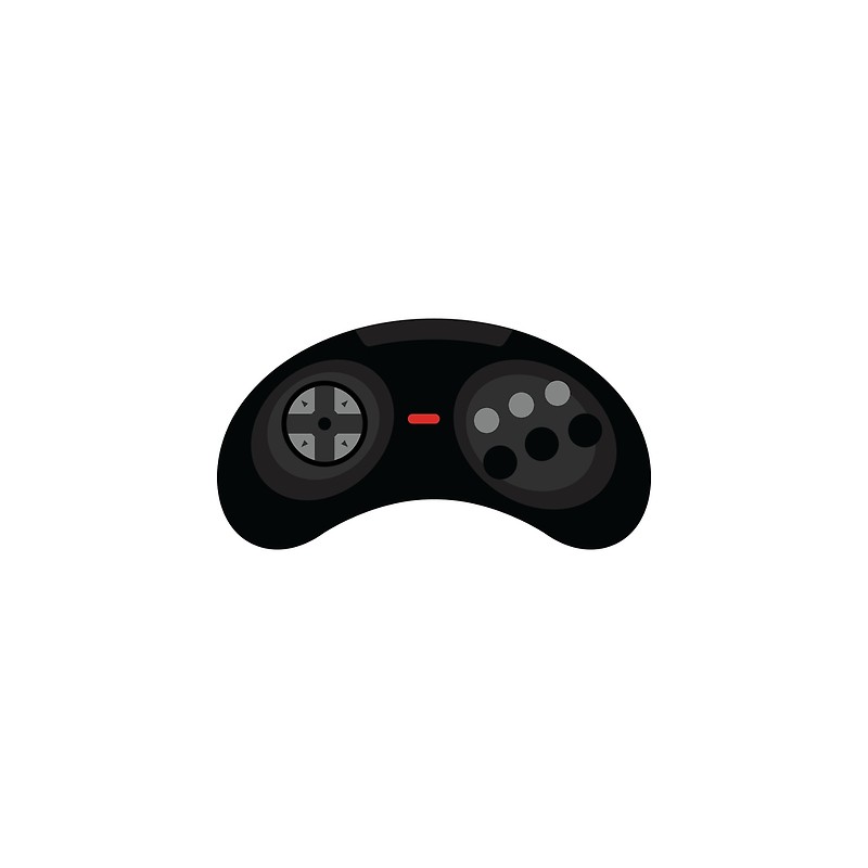 800x800 Sega Mega Drivegenesis Controller Vector Art Art Print