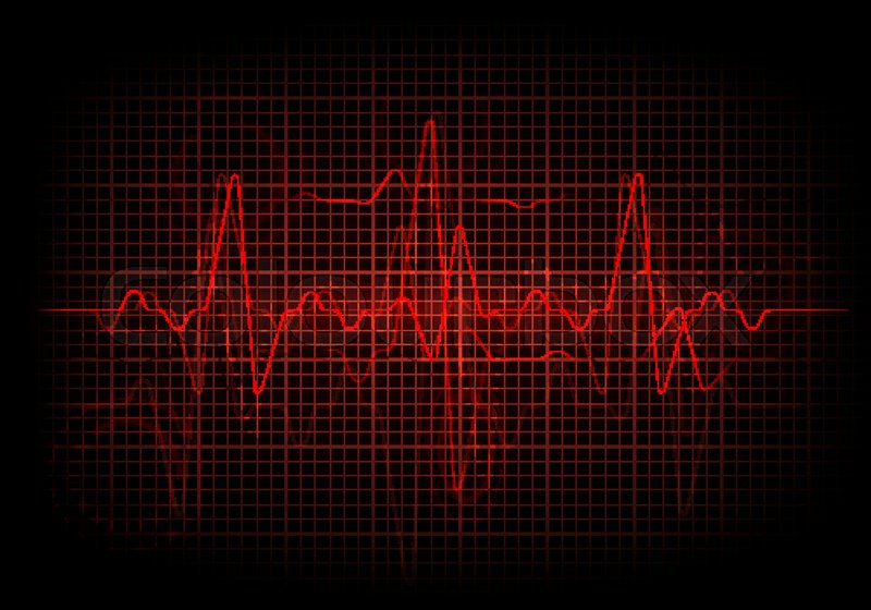 800x560 Red Sinusoidal Line Earthquake Stock Vector Colourbox