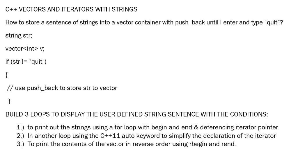 1024x554 Solved How To Store A Sentence Of Strings Into A Vector C