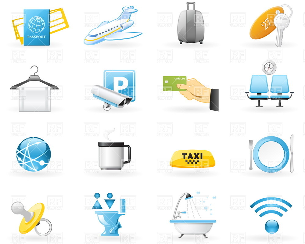 1000x800 Airport Services Icons Vector Image Of Transportation Good