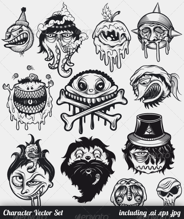 590x700 Character Set And Vector Graphics, Designs Templates