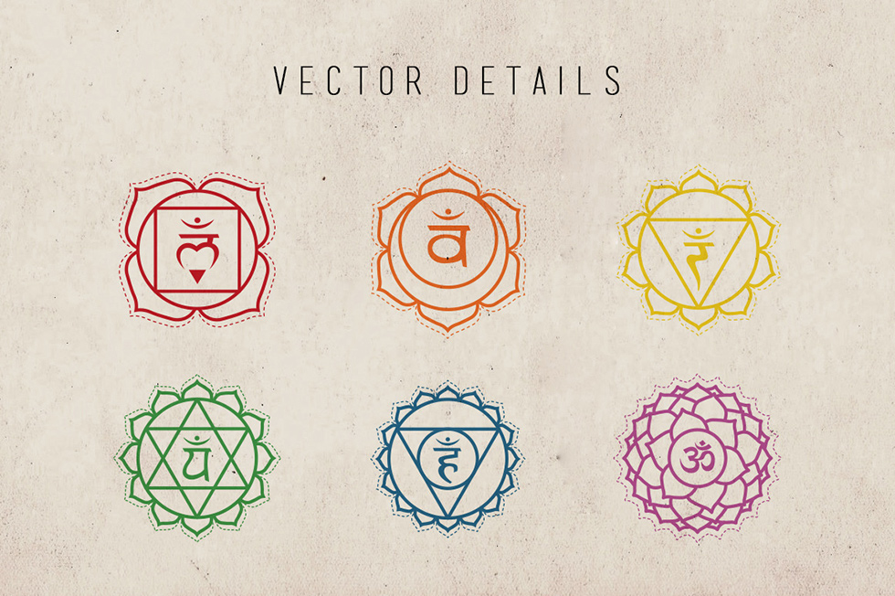 980x652 Skybox Creative Chakra Symbols Vector Set