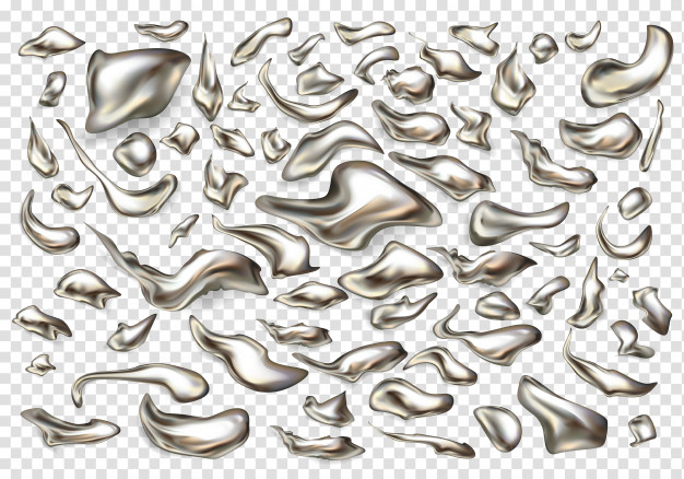626x438 Various Size And Shape Liquid Metal, Precious Alloy, Melted Silver