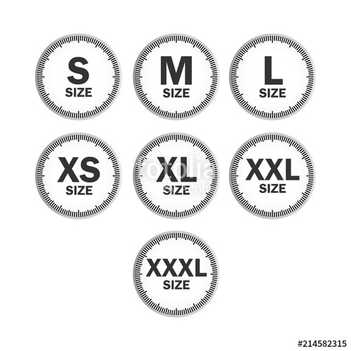 500x500 Set Icons Symbols Size Clothing, Literal Measurement Standard