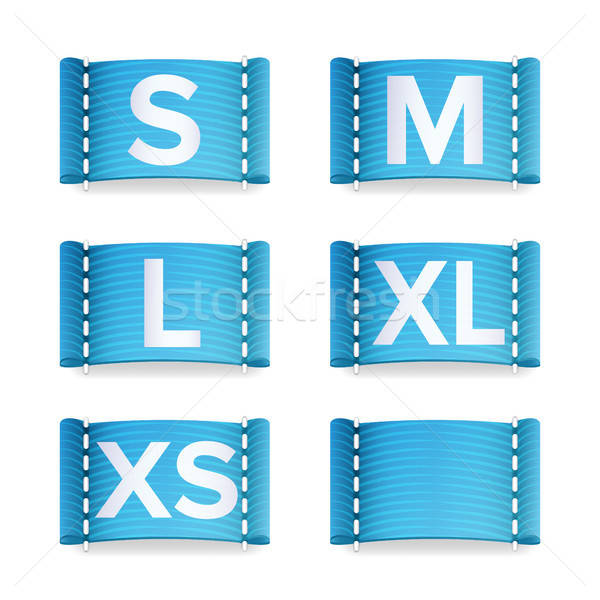 600x600 Clothing Size Labels Set Vector Isolated On White Realistic