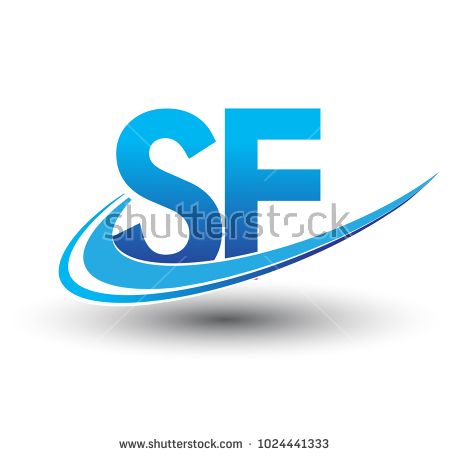 450x456 Initial Letter Sf Logotype Company Name Colored Blue And Magenta