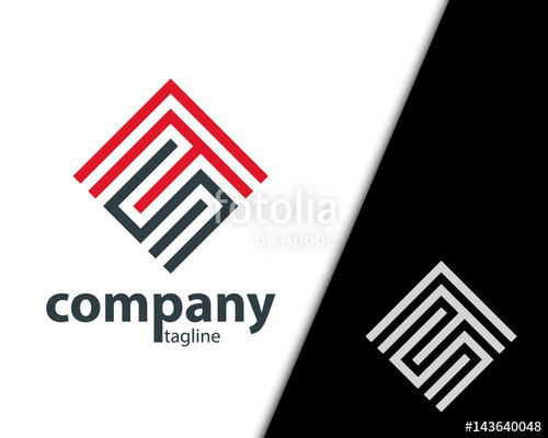 500x400 Initial Letter Sf Maze Concept Design Logo Stock Image