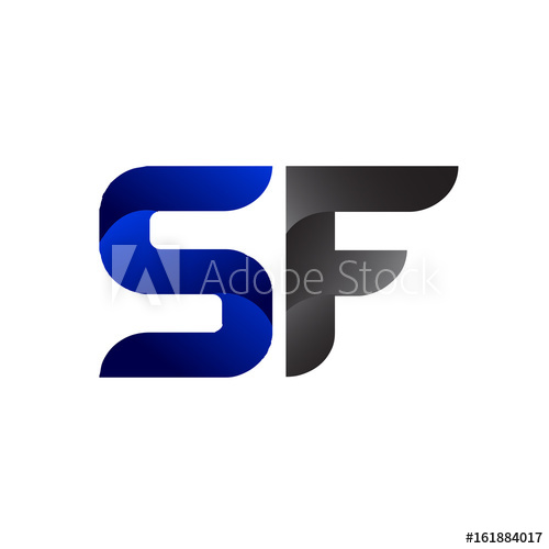 500x500 Modern Simple Initial Logo Vector Blue Grey Sf
