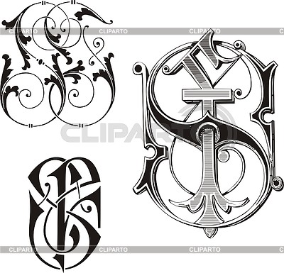 400x385 Monogram Sf Stock Vector Graphics Cliparto