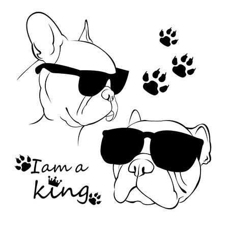 450x450 French Bulldog Vector Illustration For A Poster Cute Puppy Dog