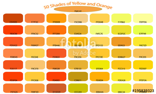 500x300 Shades Of Yellow And Orange Color Isolated On White Background