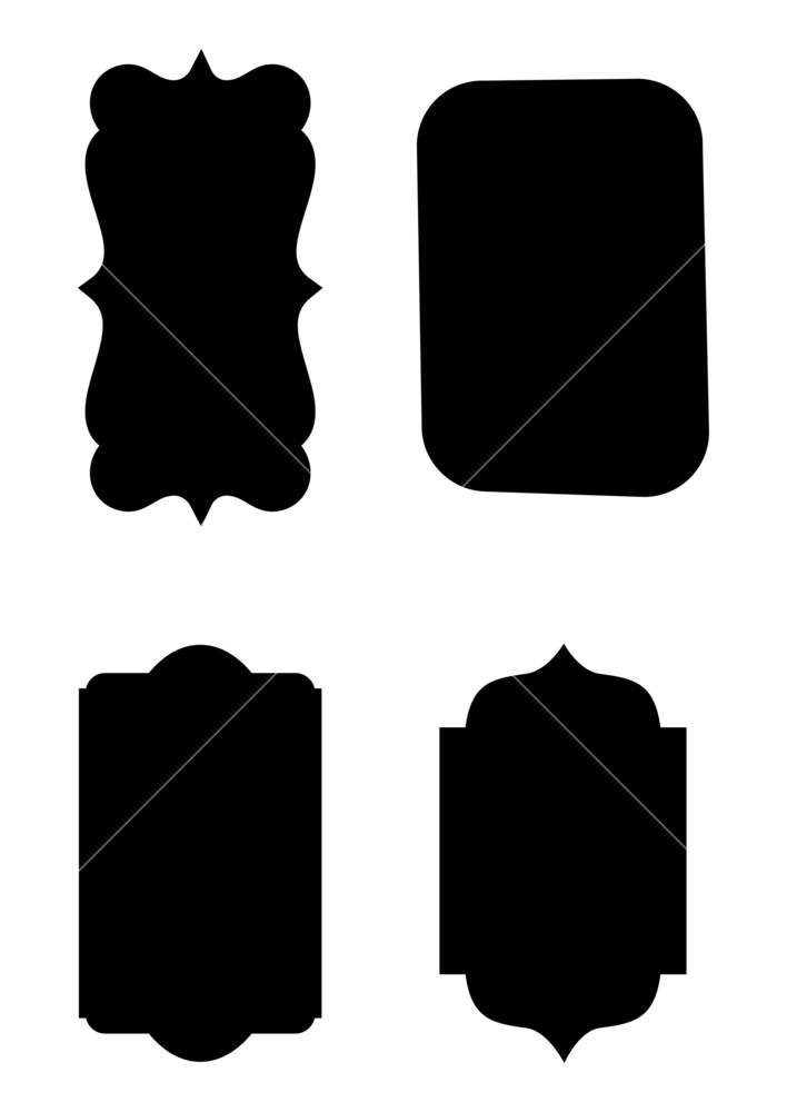 708x1000 Business Labels Vector Shapes Royalty Free Stock Image