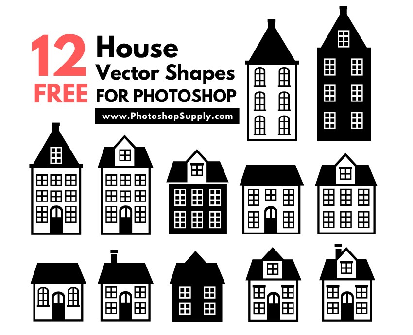 Free House Silhouette Vector Shapes Png 850x690 Free House Silhouette Vector Shapes Png
