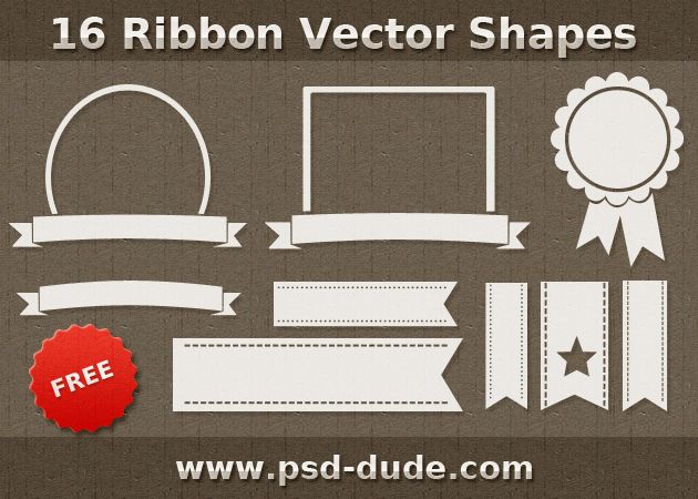 Ribbon Vector Shapes For Photoshop Learn How To Make Photoshop 630x450 Ribbon Vector Shapes For Photoshop Learn How To Make Photoshop