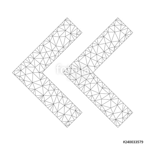 500x500 Mesh Vector Shift Left Icon On A White Background Mesh Carcass