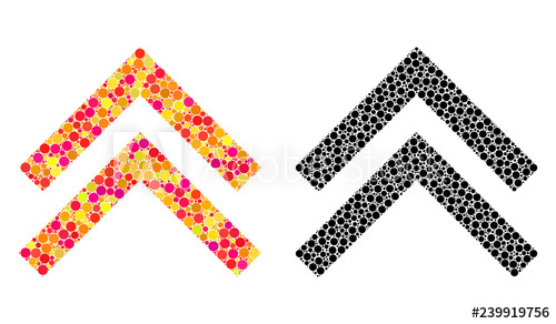 500x292 Dot Shift Up Mosaic Icons Vector Shift Up Icons In Bright