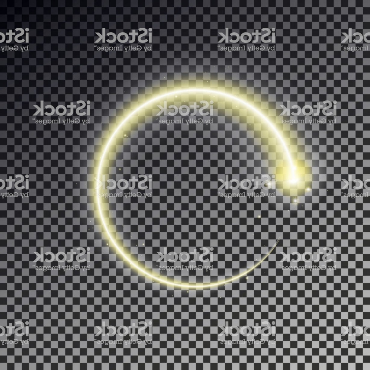 1228x1228 Glow Circle Light Effect Round Magic Yellow Frame Shine Circle