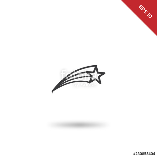 500x500 Shooting Star Vector Icon Stock Image And Royalty Free Vector