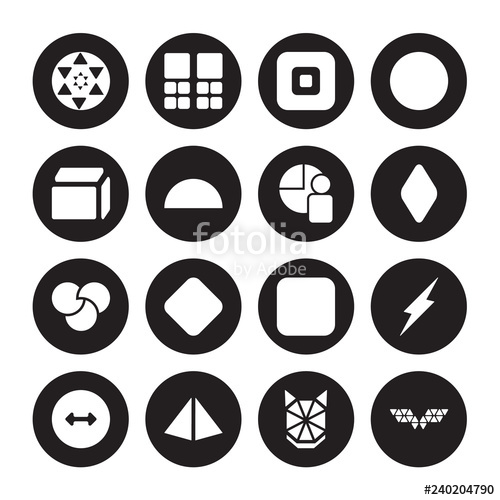 Vector Icon Set Sri Yantra, Polygonal Wolf Head, Prism 500x500 Vector Icon Set Sri Yantra, Polygonal Wolf Head, Prism