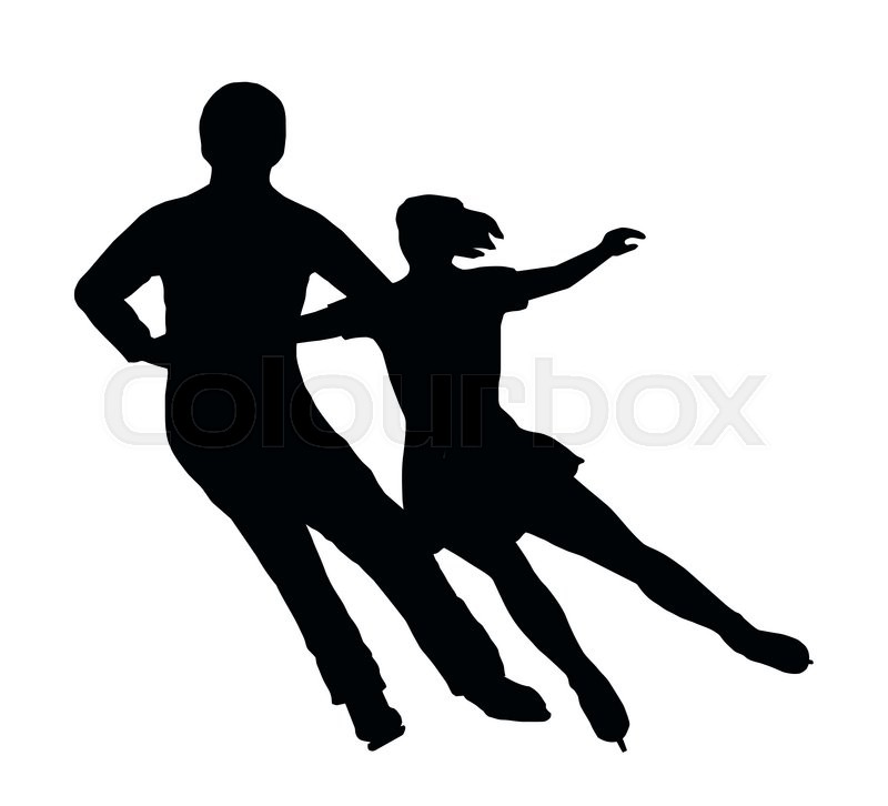 Silhouette Of Ice Skater Couple Side Stock Vector Colourbox 800x726 Silhouette Of Ice Skater Couple Side Stock Vector Colourbox