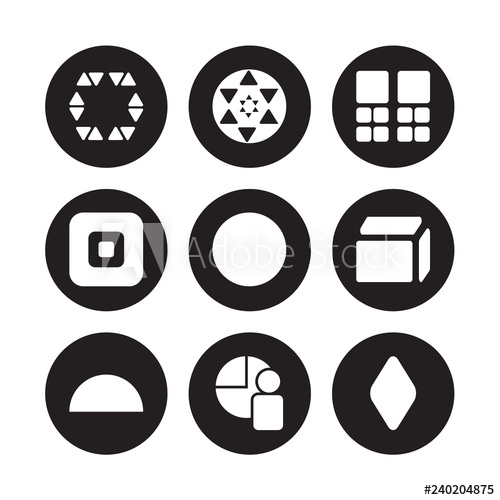 Vector Icon Set Star In Hexagon Of Small Triangles, Sri Yantra 500x500 Vector Icon Set Star In Hexagon Of Small Triangles, Sri Yantra