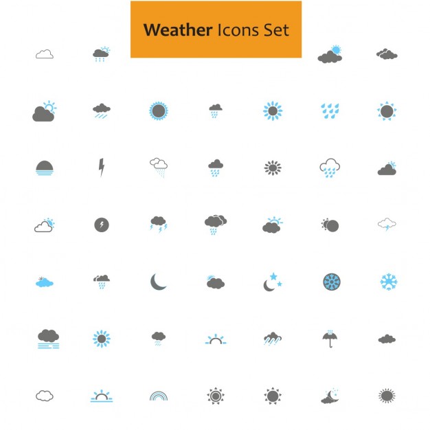 626x626 Icons Set About Weather Vector Free Download