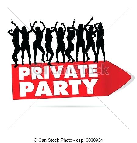 450x470 Private Party Sign For With Girl Silhouette Vector Parties