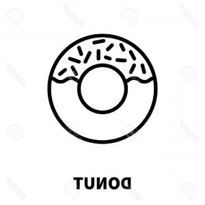 300x300 Photostock Vector Black Silhouette Cartoon Donut With Sparks