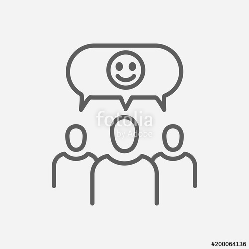 500x500 Satisfaction Icon Line Symbol Isolated Vector Illustration