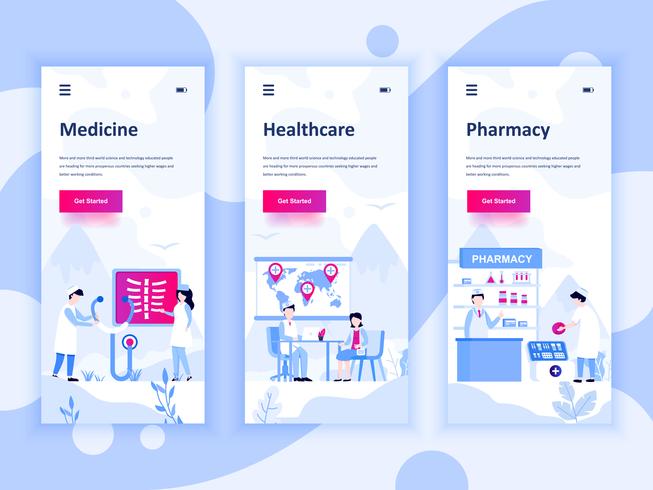 653x490 Set Of Onboarding Screens User Interface Kit For Medicine