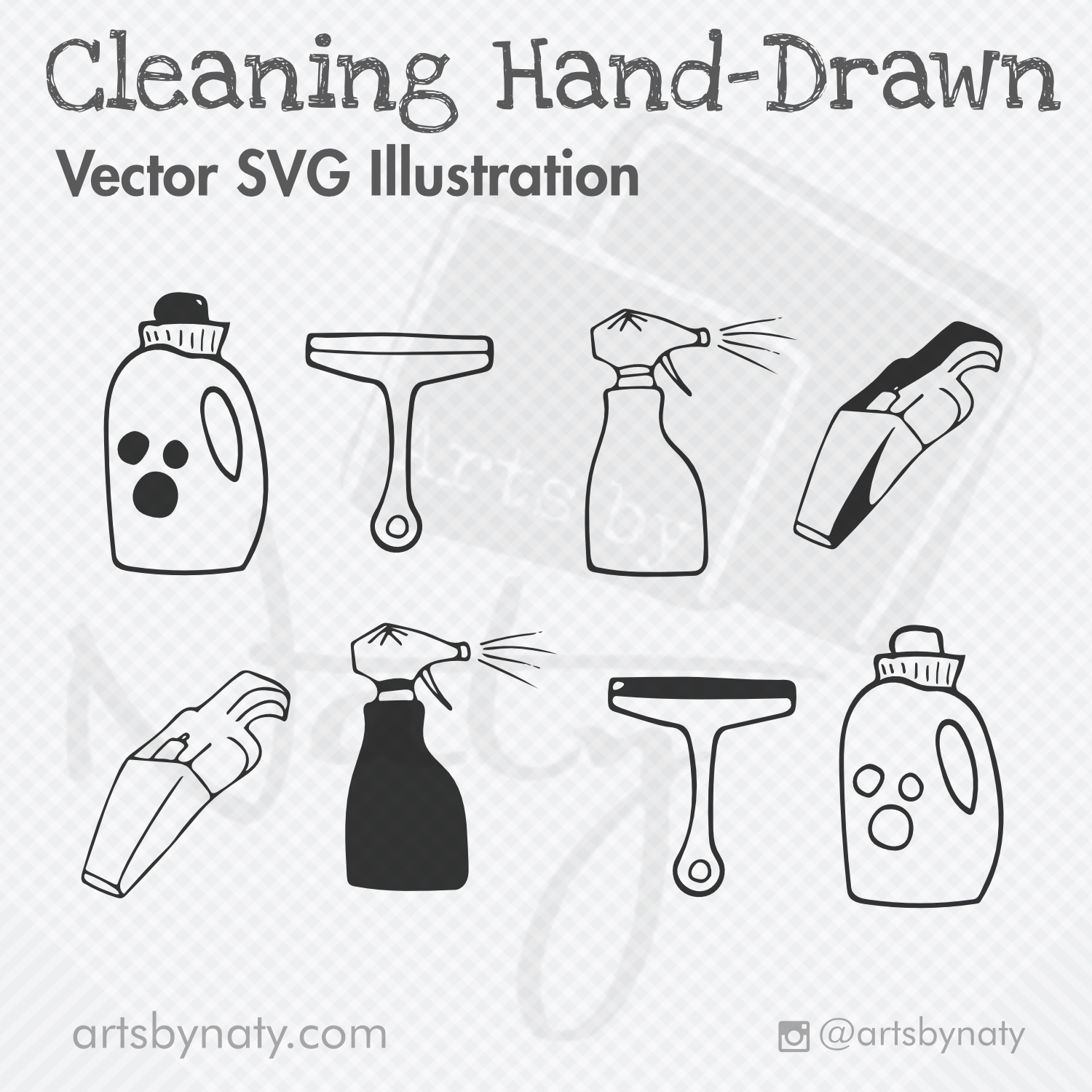 1500x1500 Cleaning Hand Drawn Vector Objects