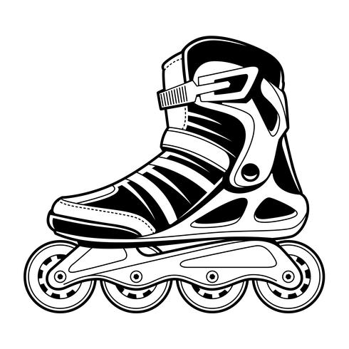 490x490 Inline Roller Skate Vector Line Art