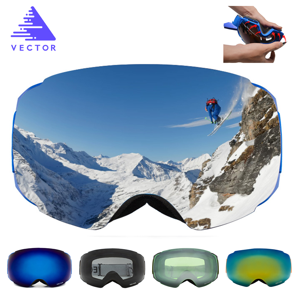 1000x1000 Vector New Brand Ski Goggles Double Anti Fog Big Ski Mask