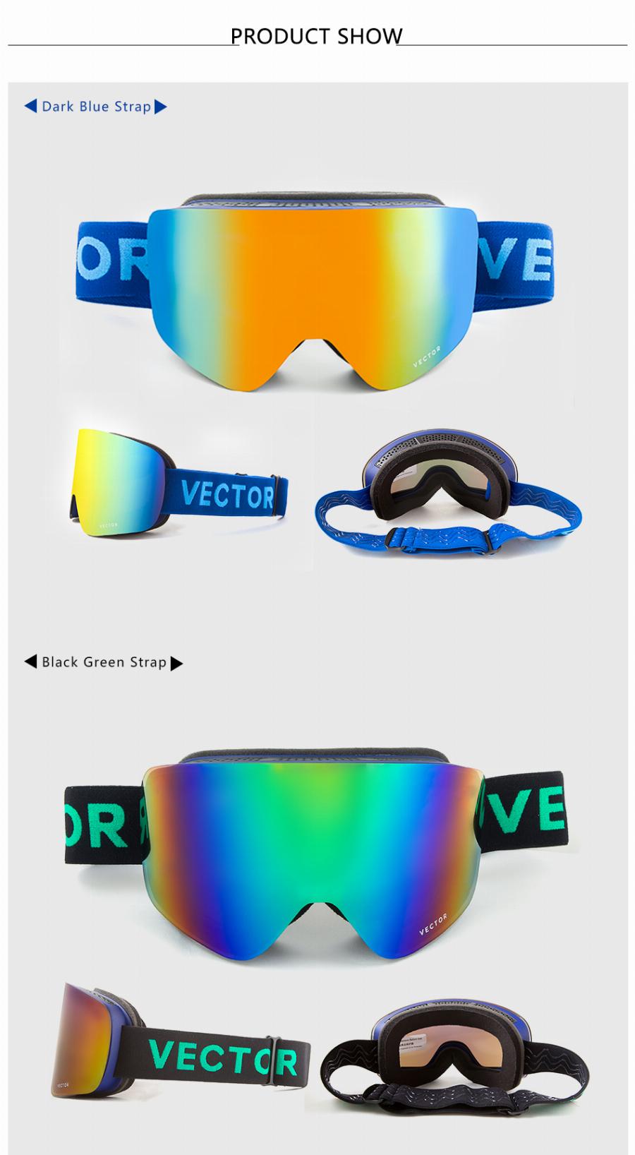 900x1636 Vector Ski Goggles Men Women Lens Anti Fog Skiing Eyewear