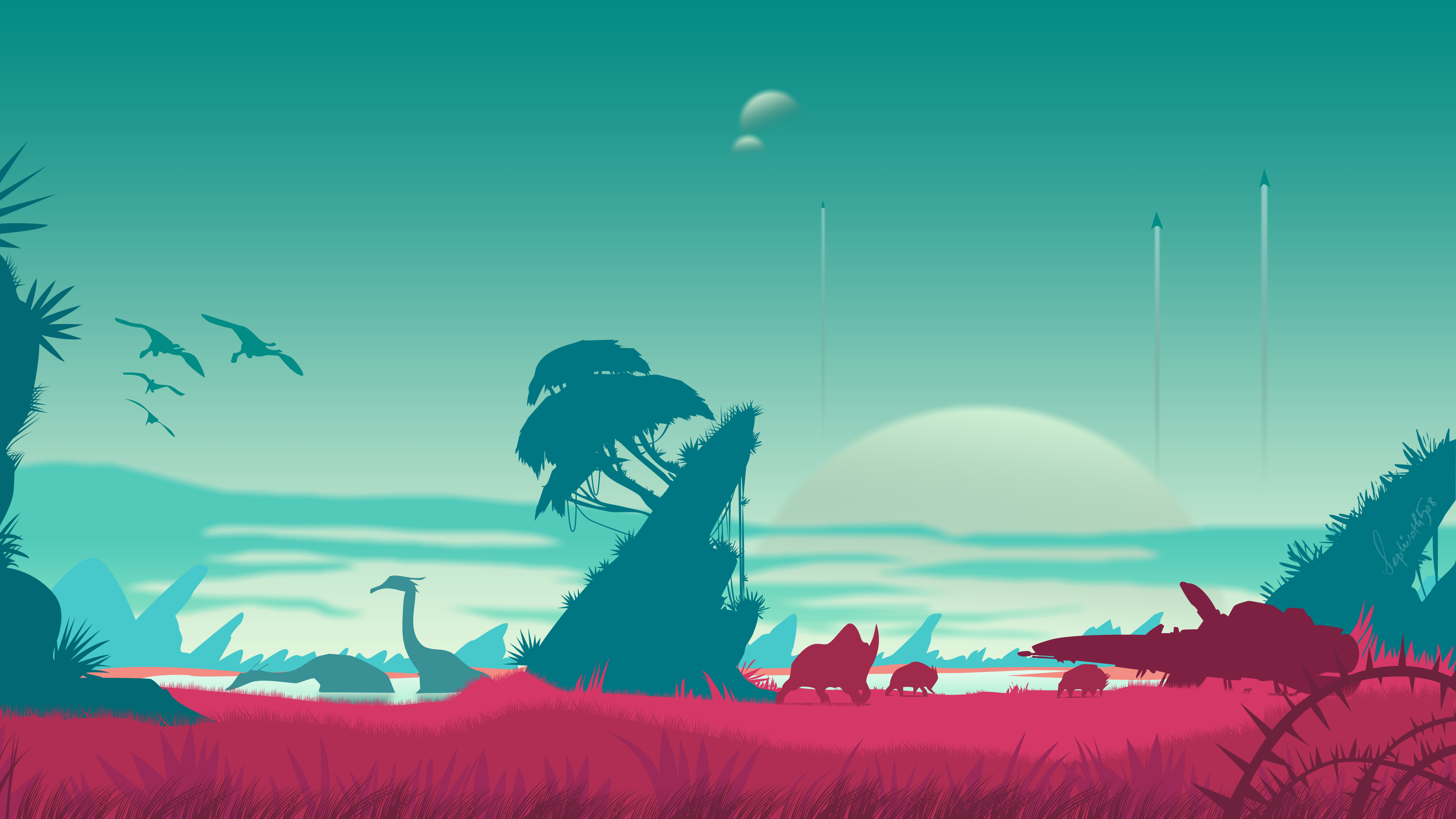3840x2160 No Mans Sky Vector Landscape Hd Games, Wallpapers, Images