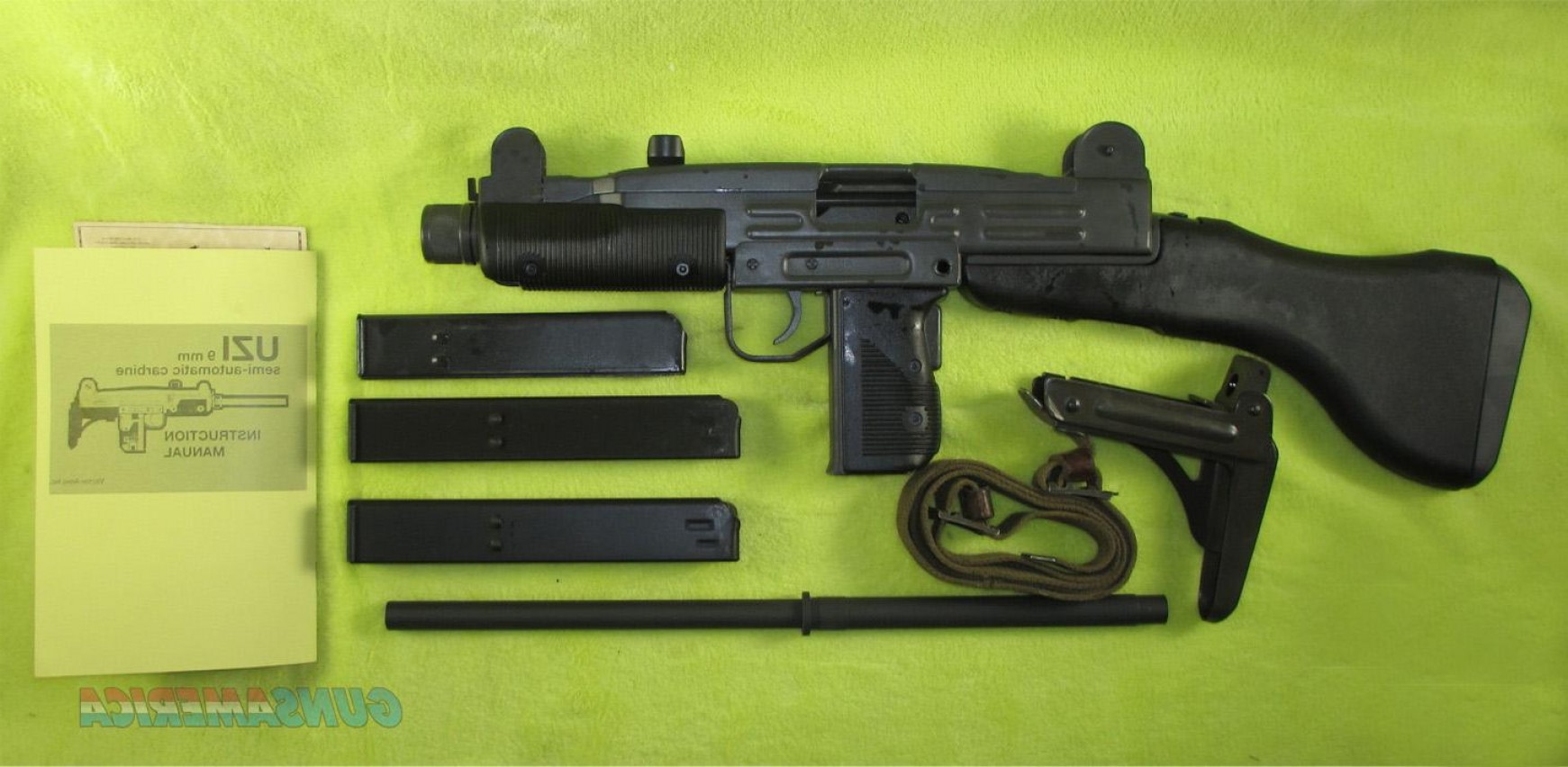 1741x852 Vector Uzi Carbine Mm Nib Mags Sling Rare Poly Fixed Stock Folding