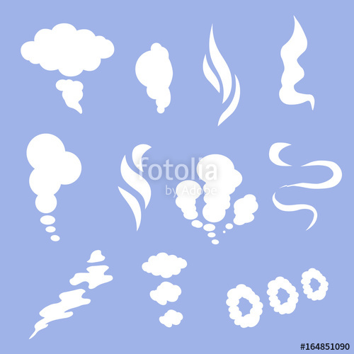 500x500 Smoke And Steam Silhouette Icons Smoking Clouds From Chimney