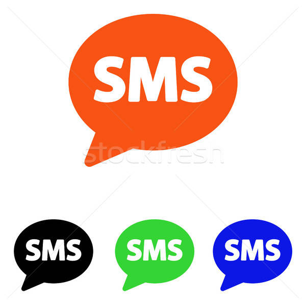 600x598 Sms Flat Vector Icon Vector Illustration Victor Ivlichev